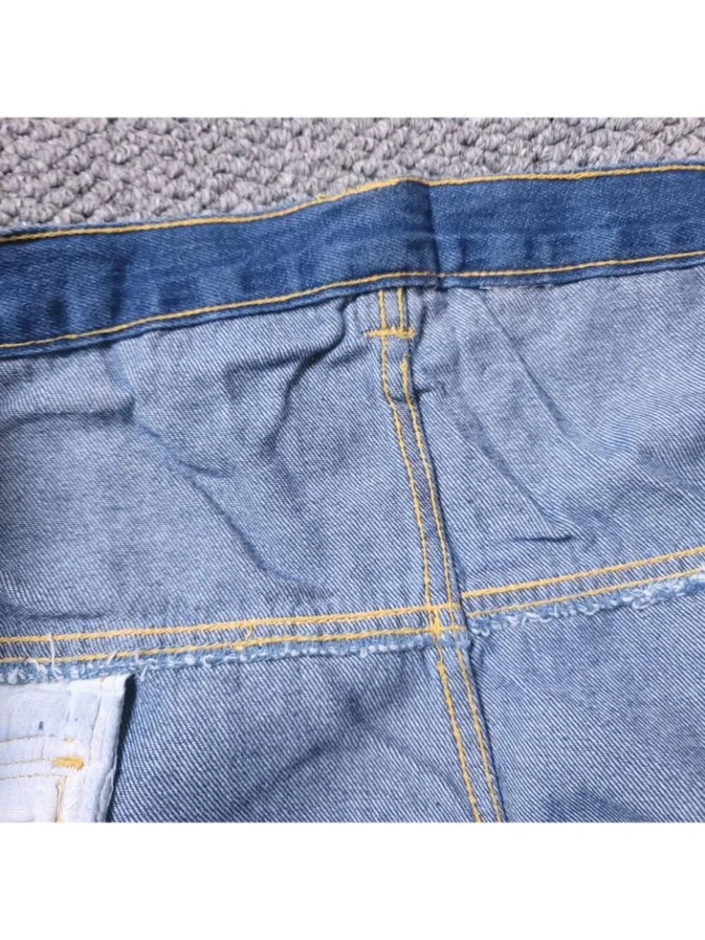 Liberty Blues Cargo Jean Shorts Mens 58 Big Tall Blue Denim Elastic y2K Jorts